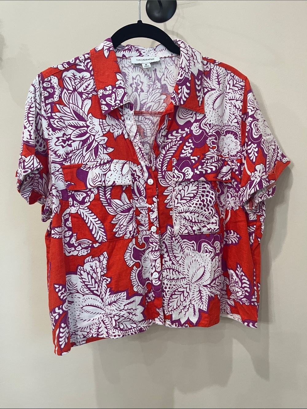 Calligraphie from Anthropologie Floral Button-Down Shirt